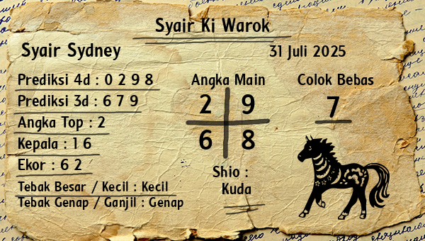 Syair Ki Warok - Syair Sydney