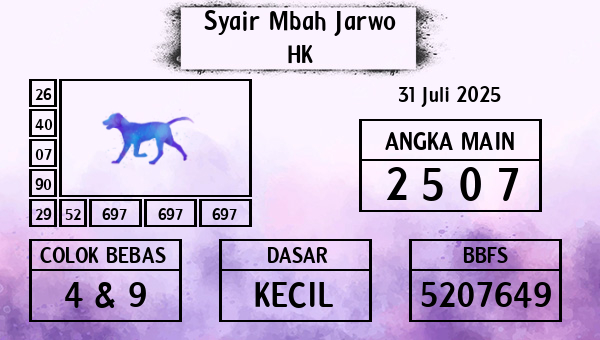 Syair Mbah Jarwo - HK